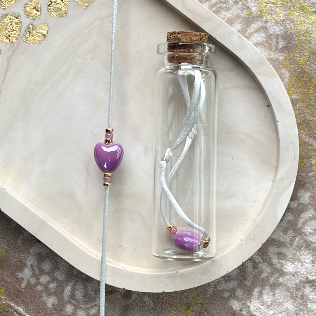 Beads in a Bottle Purple Heart