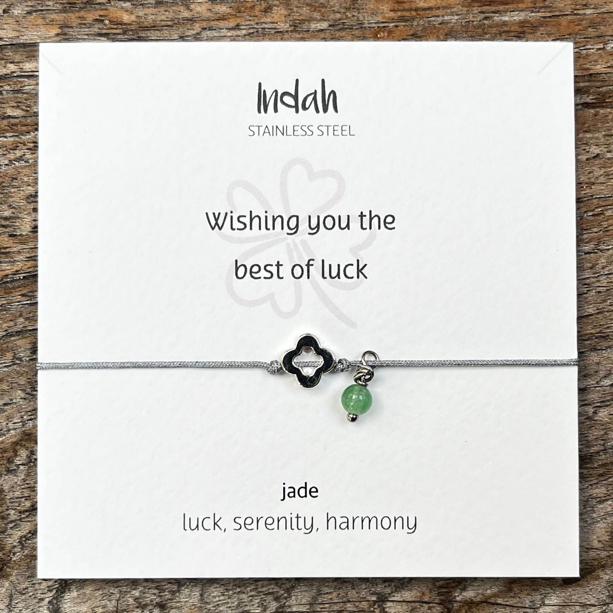 Wishing you the best of luck  - Jade Silver